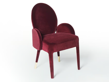 SOFIA - Velvet chair with armrests by Paolo Castelli