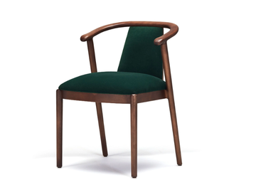 ALIAH - Velvet and ash chair by Papell Design