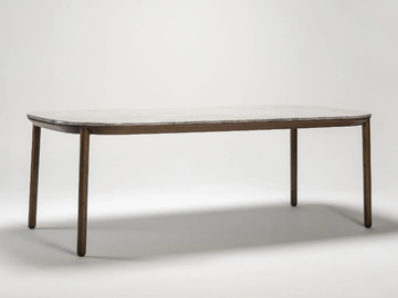 ANKARA - Rectangular ash dining table with marble top by Papell Design