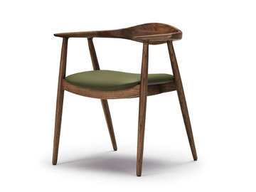 ARIA - Ash chair with armrests and integrated cushion by Papell Design
