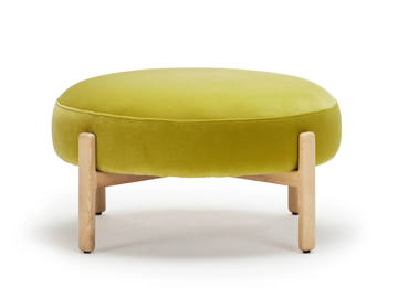 ARVIL - Round fabric pouf by Papell Design