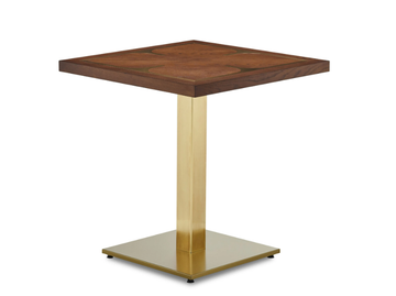 CERVIA - Square wooden and metal table by Papell Design