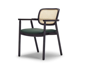 CLARA - Ash chair with armrests and integrated cushion by Papell Design