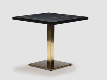 DANILA - Square wooden and metal table by Papell Design