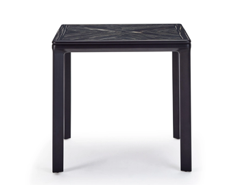 EATON - Square ash dining table with marble top by Papell Design