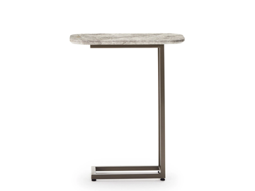 KATALANA - Brass side table with marble top by Papell Design