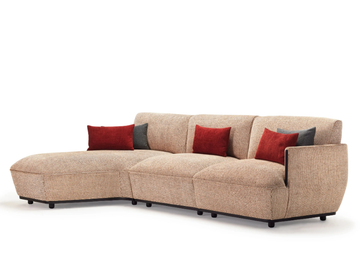 KATALANA - Fabric sofa with chaise longue by Papell Design