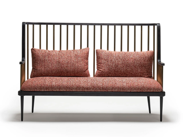 LUNA - Fabric bench high-back by Papell Design