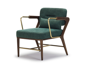 LUNA - Fabric easy chair with armrests by Papell Design