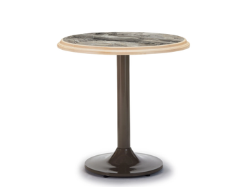 LUZY - Round metal table with HPL top by Papell Design