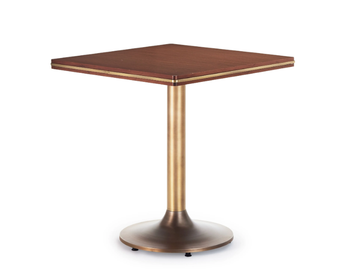 RONDE - Square wooden and metal table by Papell Design