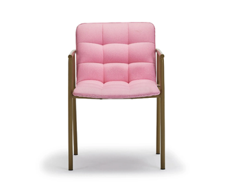 SQUAREZ - Fabric and metal garden chair with armrests by Papell Design