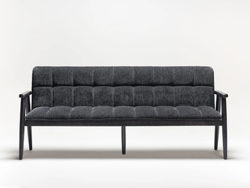 SQUAREZ - Fabric bench with back by Papell Design