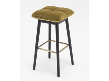 SQUAREZ - High fabric and ash stool with footrest by Papell Design