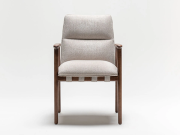 URIAH - Fabric chair with armrests by Papell Design