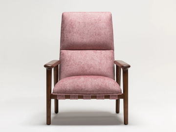 URIAH - Fabric easy chair with armrests high-back by Papell Design