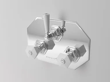 BIANCA - 3 hole shower tap with diverter with plate by Park Avenue