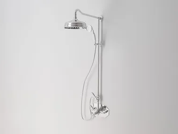 CARUSO - Wall-mounted thermostatic shower panel with overhead shower by Park Avenue
