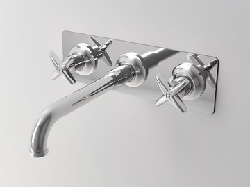CROSS - 3 hole wall-mounted washbasin tap by Park Avenue