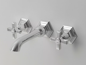 CROWE - 3 hole wall-mounted washbasin tap by Park Avenue