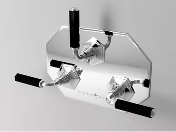 DARK BLACK - 3 hole Recessed shower tap with diverter by Park Avenue