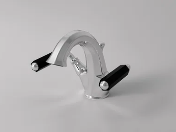 DARK BLACK - Countertop 1 hole washbasin tap with automatic pop-up waste by Park Avenue