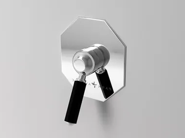 DARK BLACK - Recessed single handle shower mixer with plate by Park Avenue