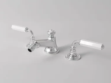 DARK WHITE - 3 hole bidet tap with swivel spout by Park Avenue