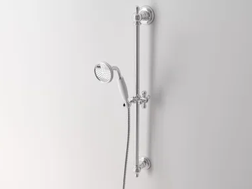 DARK WHITE - Shower wallbar with hand shower by Park Avenue