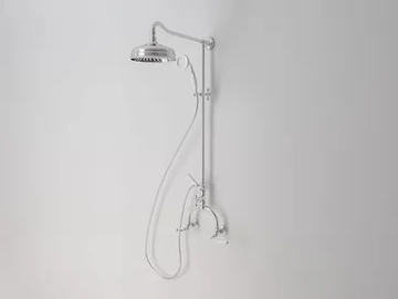 DARK WHITE - Wall-mounted shower panel with overhead shower by Park Avenue
