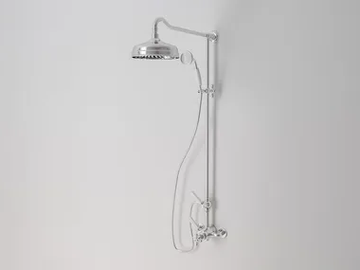 DARK WHITE - Wall-mounted thermostatic shower panel with overhead shower by Park Avenue