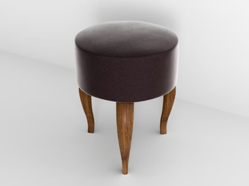 EASY - Low upholstered fabric stool by Park Avenue
