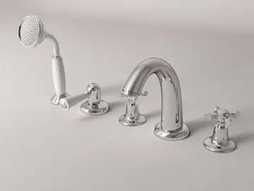 HOPKINS - 5 hole bathtub set with individual rosettes by Park Avenue