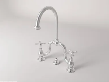 JAMES - 3 hole bridge mixer with automatic pop-up waste by Park Avenue