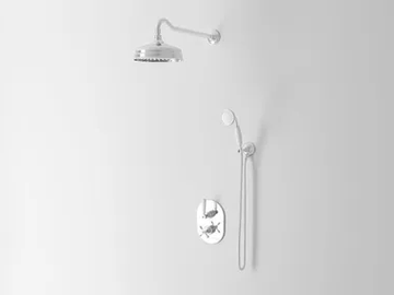 JAMES - Single handle thermostatic shower set with overhead shower by Park Avenue