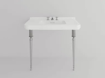 ROCKEFELLER & LEGS ALEXA - Oval console ceramic washbasin by Park Avenue