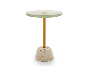 BLOSSOM - Round glass high side table by PARLA