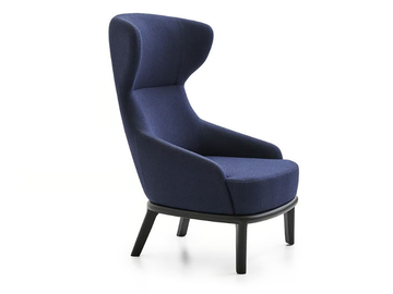 EVE - Wing fabric armchair with armrests by PARLA