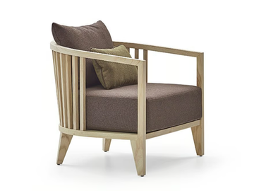 GOBA - Upholstered easy chair with armrests by PARLA
