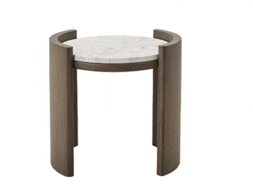 HUG M - Oak coffee table with marble top by PARLA