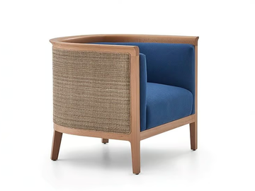 NET - Upholstered easy chair with armrests by PARLA