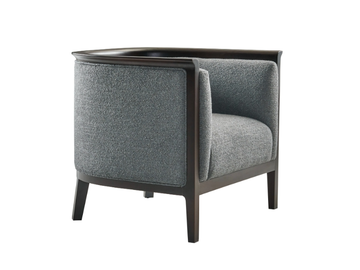 NET WF - Upholstered fabric easy chair with armrests by PARLA