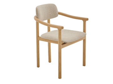 NIGIRI - Upholstered wooden chair with armrests by PARLA