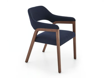 OLIVE - Fabric chair with armrests by PARLA