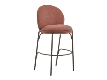 OYSTER - Upholstered barstool with footrest by PARLA