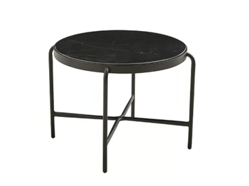 PALM M - Painted metal coffee table with marble top by PARLA