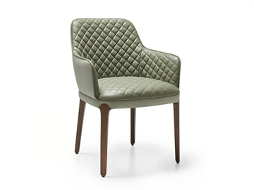 SABIEN A - Tufted chair with armrests by PARLA