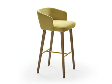 STELLA - Fabric stool with footrest by PARLA