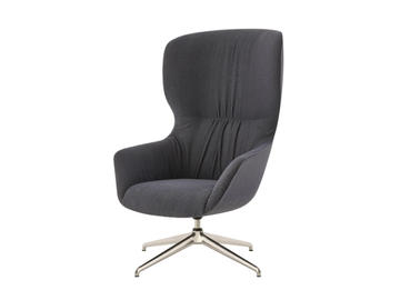XAYLON S - Swivel fabric armchair with 4-spoke base by PARLA