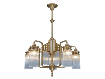 BERLIN 5 - Handmade brass chandelier by Patinas Lighting